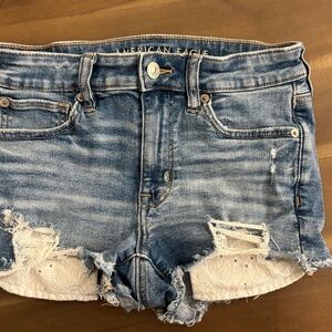 American Eagle cutoff denim shorts size 2